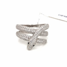 925 Silver K Gold Fancy Ring Korea Fashion Jewelry